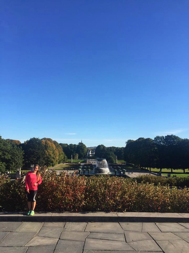 I ran in a beautiful Oslo park a few times during our trip leading to the marathon
