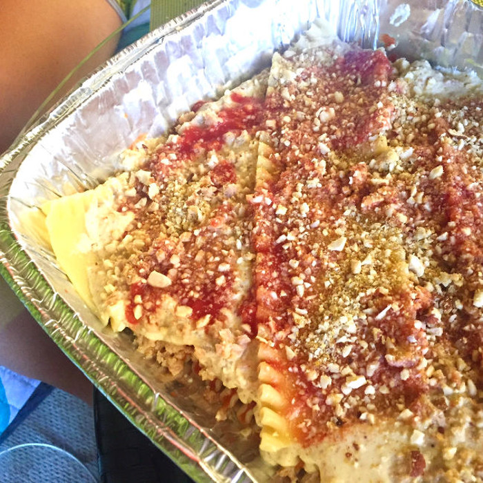 Gluten Free Vegan Lasagna in the making