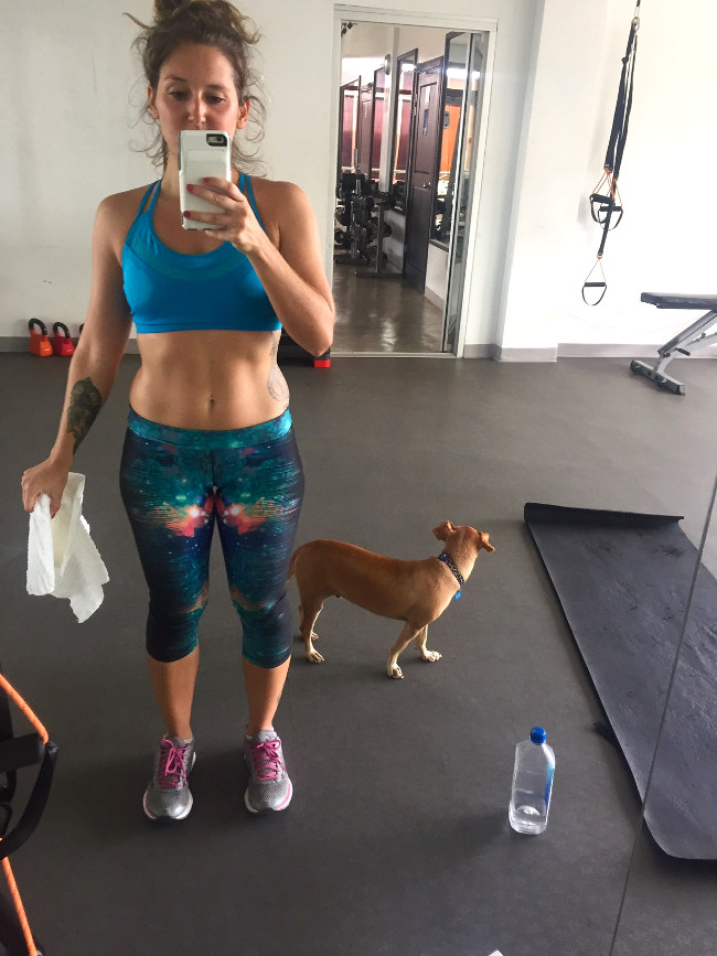 I'm super lucky - I get to take my dog Zen to the gym with me!