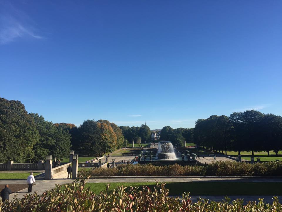 Beautiful park in Oslo where we went for a daily run