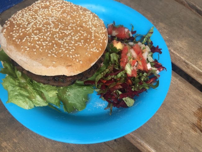 Delicious bean burger