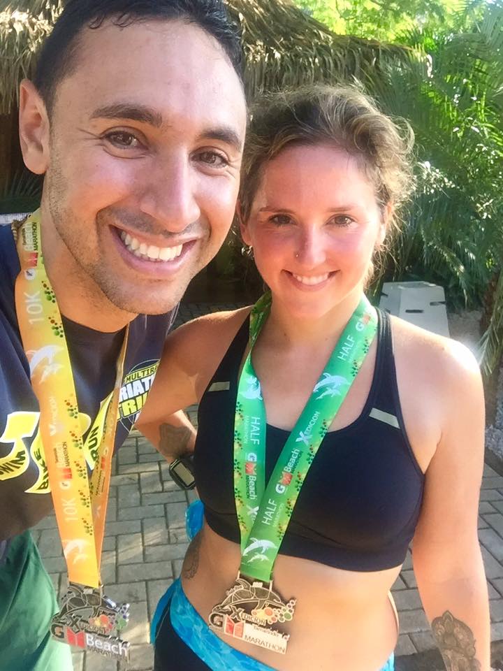 Happy, sweaty and tired runners