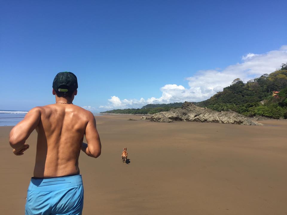 Running in Costa Rica usually means chasing behind these two guys